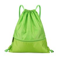 Waterproof Solid Color Casual Sports Drawstring Backpack main image 3
