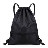 Waterproof Solid Color Casual Sports Drawstring Backpack sku image 1