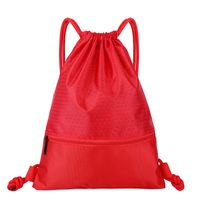 Waterproof Solid Color Casual Sports Drawstring Backpack sku image 2