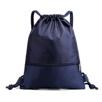 Waterproof Solid Color Casual Sports Drawstring Backpack sku image 4