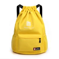 Waterproof Letter Solid Color Holiday Sports Drawstring Backpack sku image 12