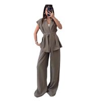 Daily Women's Simple Style Solid Color Polyester Pants Sets Pants Sets main image 2