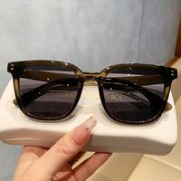 Simple Style Solid Color Tac Square Full Frame Glasses main image 1