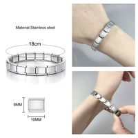 1 Piece 10*9mm 304 Stainless Steel Gold Plated Number Polished Bracelet Module main image 2