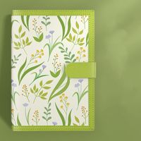 1 Piece Plant Learning School Pu Leather Wood-free Paper Elegant Pastoral Notebook sku image 2