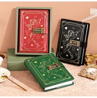 1 Piece Little Angel Learning School Pu Leather Wood-free Paper Cute Retro Notebook main image 2