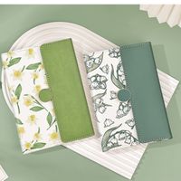 1 Piece Plant Learning School Pu Leather Wood-free Paper Elegant Pastoral Notebook main image 1