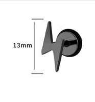 1 Piece Simple Style Lightning Plating 304 Stainless Steel Ear Studs main image 2