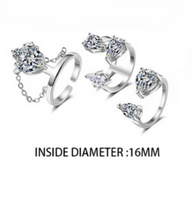 Wholesale IG Style Lady Modern Style Geometric Copper Inlay Zircon Open Rings main image 2