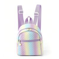 Color Block Casual Daily Kids Backpack sku image 2
