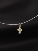 Wholesale Jewelry Casual Cute Cross Sun Star Alloy Copper Fishing Line Resin Rhinestones Inlay Pendant Necklace sku image 3