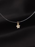 Wholesale Jewelry Casual Cute Cross Sun Star Alloy Copper Fishing Line Resin Rhinestones Inlay Pendant Necklace sku image 1