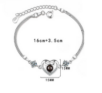 Le Cuivre Style IG Élégant Dame Placage Incruster Forme De Cœur Strass Zircon Bracelets main image 2