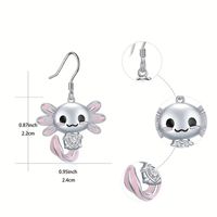 1 Pair Cartoon Style Cute Animal Enamel Alloy Drop Earrings main image 3
