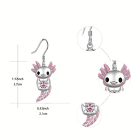 1 Pair Cartoon Style Cute Animal Enamel Alloy Drop Earrings main image 2