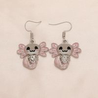 1 Pair Cartoon Style Cute Animal Enamel Alloy Drop Earrings sku image 2