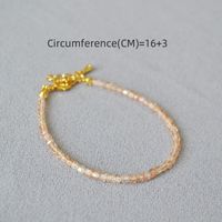 Sweet Geometric Artificial Crystal Plating Zircon Gold Plated Women's Bracelets main image 2