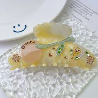 Koreanische Art Schmetterling Essigsäure Platte Inlay Strass Haarkrallen sku image 4