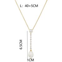 Copper Glam Simple Style Plating Inlay Flower Zircon Pendant Necklace sku image 5
