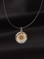 Wholesale Jewelry Casual Cute Cross Sun Star Alloy Copper Fishing Line Resin Rhinestones Inlay Pendant Necklace sku image 4