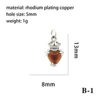 1 Piece 15*15mm 8*13mm Copper Artificial Crystal Zircon 18K Gold Plated Heart Shape Crown Rhombus Polished Pendant sku image 9