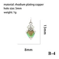 1 Piece 15*15mm 8*13mm Copper Artificial Crystal Zircon 18K Gold Plated Heart Shape Crown Rhombus Polished Pendant sku image 12