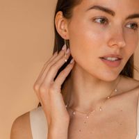 1 Pair Elegant Shiny Geometric Pearl Copper Drop Earrings main image 4
