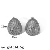 1 Pair Basic Modern Style Classic Style Irregular Oval Solid Color 304 Stainless Steel 18K Gold Plated Ear Studs sku image 1