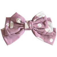 Women's Preppy Style Japanese Style Sweet Polka Dots Bow Knot Cloth Printing Layered Hair Clip sku image 3