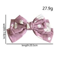 Women's Preppy Style Japanese Style Sweet Polka Dots Bow Knot Cloth Printing Layered Hair Clip main image 2