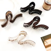 Women's IG Style Simple Style Moon Waves Solid Color Plastic Hollow Out Hair Claws main image 1