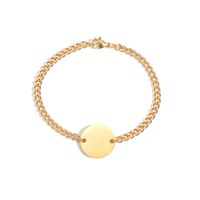 304 Stainless Steel Gold Plated Classical Solid Color Shiny Metallic Solid Color Bracelets main image 3