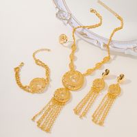 Elegant Classic Style Solid Color Zinc Alloy 18K Gold Plated Women's Jewelry Set main image 2