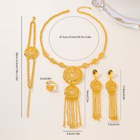 Elegant Classic Style Solid Color Zinc Alloy 18K Gold Plated Women's Jewelry Set main image 4