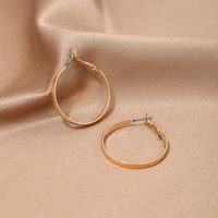 1 Piece Simple Style Classic Style Solid Color Plating Alloy Gold Plated Earrings main image 4