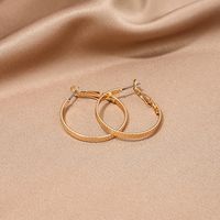 1 Piece Simple Style Classic Style Solid Color Plating Alloy Gold Plated Earrings main image 3
