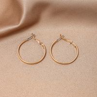 1 Piece Simple Style Classic Style Solid Color Plating Alloy Gold Plated Earrings main image 5