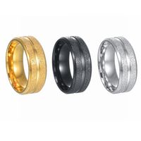 Punk Simple Style Solid Color 201 Stainless Steel Plating Gold Plated Men's Rings main image 3