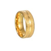 Punk Simple Style Solid Color 201 Stainless Steel Plating Gold Plated Men's Rings main image 6