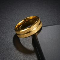 Punk Simple Style Solid Color 201 Stainless Steel Plating Gold Plated Men's Rings main image 10