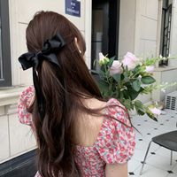 Frau Elegant Einfarbig Koreanische Art Bogenknoten Tuch Haarklammer sku image 3