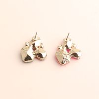 1 Paire Élégant Style Moderne Style Classique Géométrique Fleur Placage Incruster Alliage Cristal Strass Boucles D'Oreilles main image 3