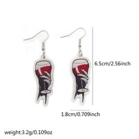 1 Pair Casual Simple Style Wine Glass Arylic Alloy Drop Earrings main image 4