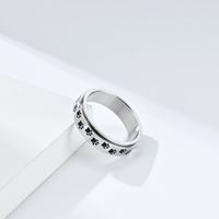 Casual Modern Style Classic Style Footprint 304 Stainless Steel Anxiety Ring In Bulk main image 3