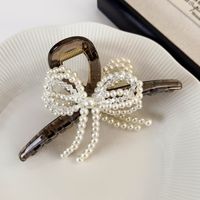 Women's Casual Elegant Romantic Color Block Arylic Imitation Pearl Inlay Pearl Hair Claws sku image 1