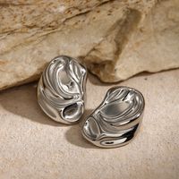 1 Pair IG Style Modern Style Classic Style Irregular Waves Plating 316 Stainless Steel  Ear Studs main image 1