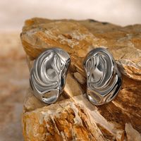 1 Pair IG Style Modern Style Classic Style Irregular Waves Plating 316 Stainless Steel  Ear Studs main image 3