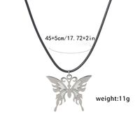 Wholesale Jewelry Basic Modern Style Classic Style Moon Life Tree Butterfly 304 Stainless Steel Rope Pendant Necklace main image 2
