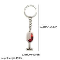 Casual Simple Style Wine Glass Arylic Alloy Keychain main image 3