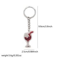 Casual Simple Style Wine Glass Arylic Alloy Keychain main image 4
